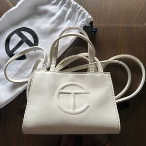 Telfar White Shopping Bag